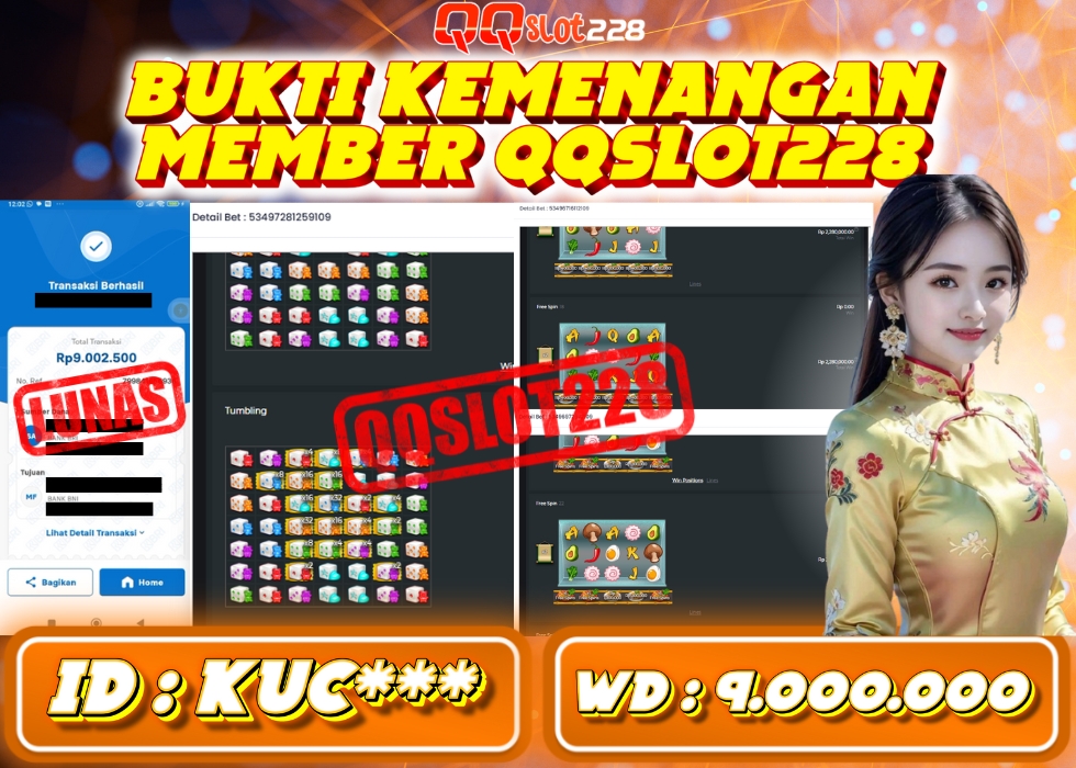 QQSLOT228 JACKPOT  Rp 9.000.000 - LUNAS!!!