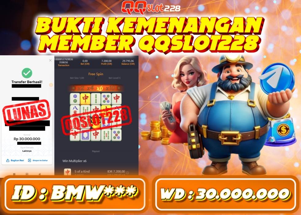 QQSLOT228 JACKPOT  Rp 30.000.000 - LUNAS!!!