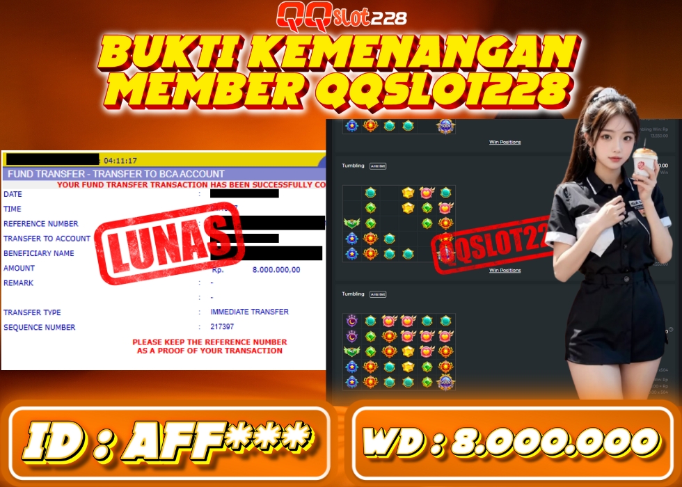 QQSLOT228 JACKPOT  Rp 8.000.000 - LUNAS!!!