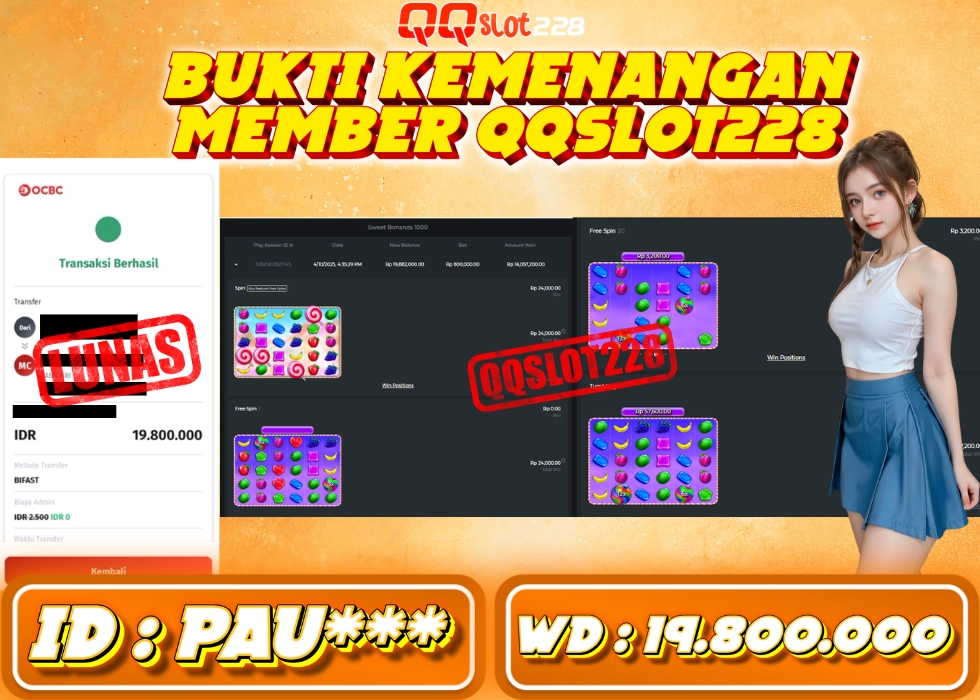 QQSLOT228 JACKPOT  Rp 19.800.000 - LUNAS!!!