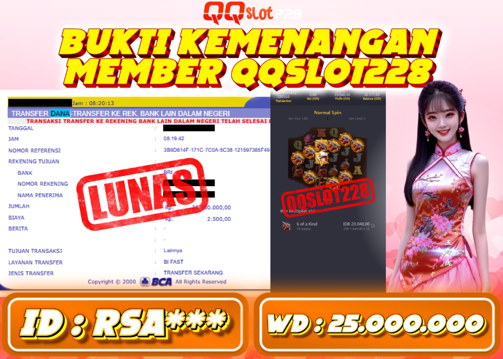 QQSLOT228 JACKPOT  Rp 25.000.000 - LUNAS!!!
