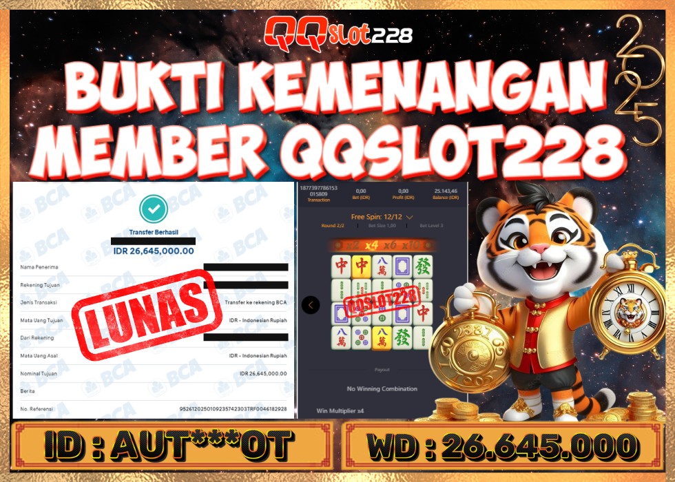 QQSLOT228 JACKPOT  Rp 26.645.000 - LUNAS!!!
