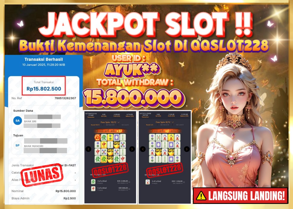 QQSLOT228 JACKPOT  Rp 15.800.000 - LUNAS!!!