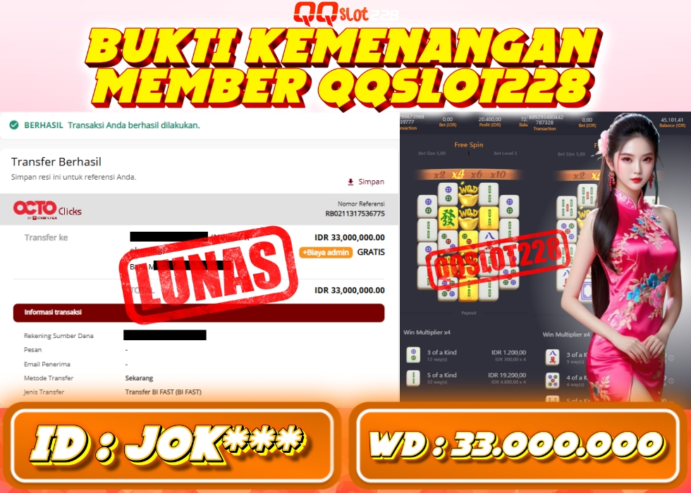 QQSLOT228 JACKPOT  Rp 33.000.000 - LUNAS!!!