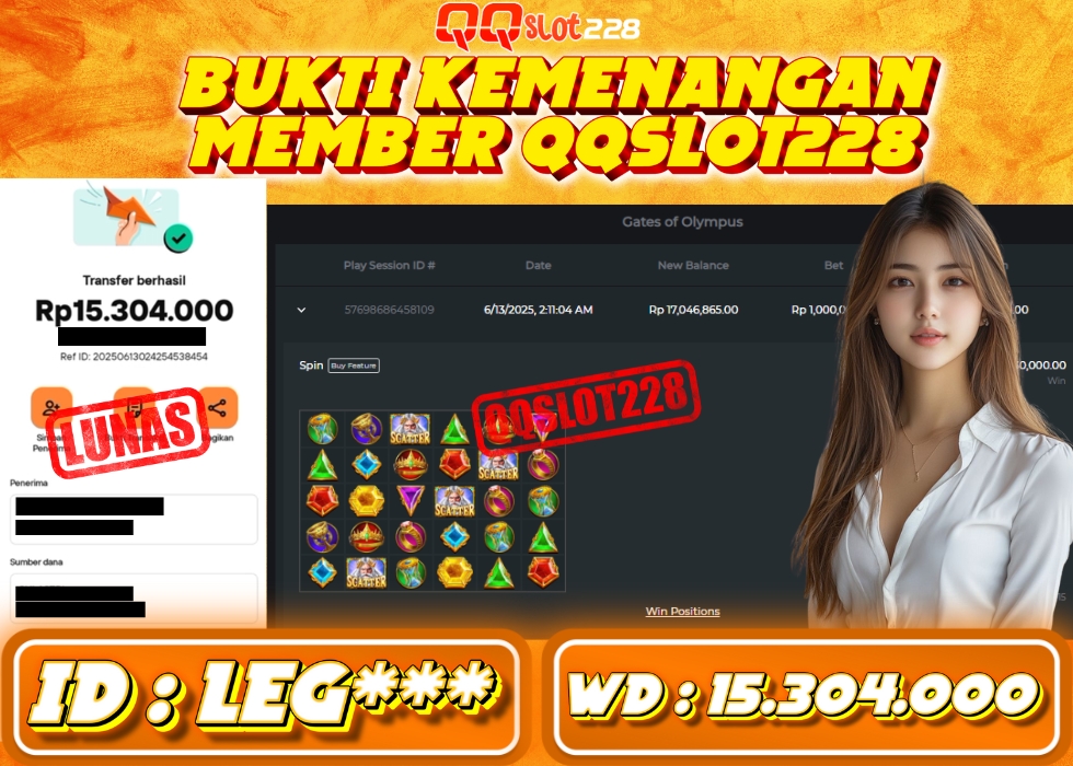 QQSLOT228 JACKPOT  Rp 15.304.000 - LUNAS!!!