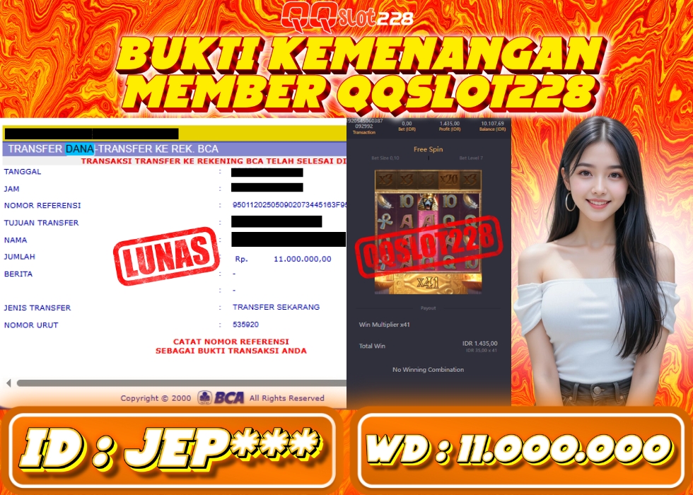 QQSLOT228 JACKPOT  Rp 11.000.000 - LUNAS!!!