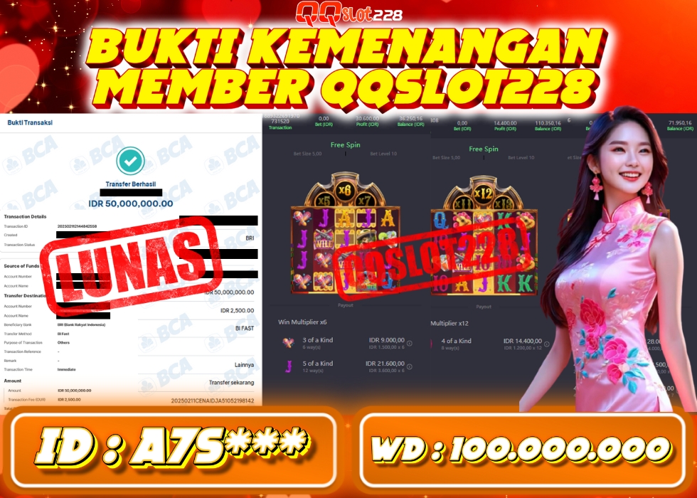 QQSLOT228 JACKPOT  Rp 100.000.000 - LUNAS!!!