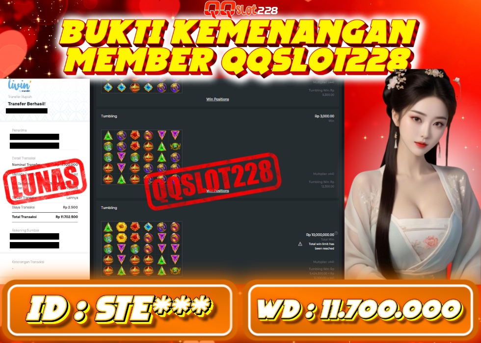 QQSLOT228 JACKPOT  Rp 11.700.000 - LUNAS!!!