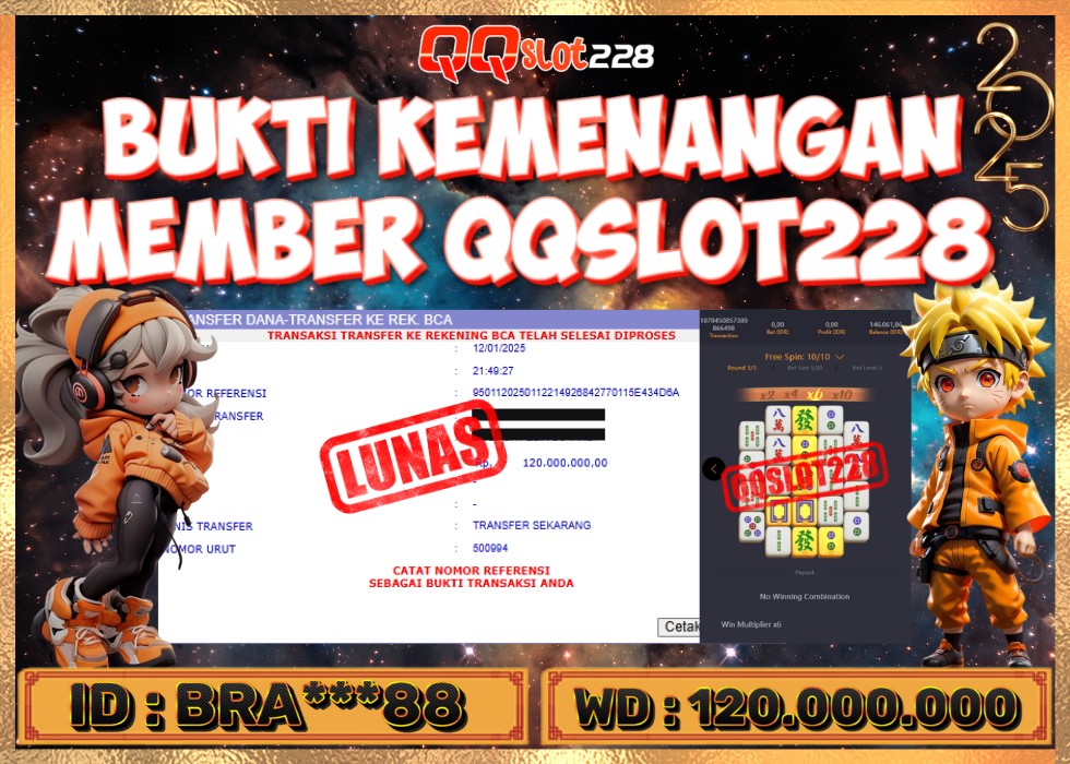 QQSLOT228 JACKPOT  Rp 120.000.000 - LUNAS!!!