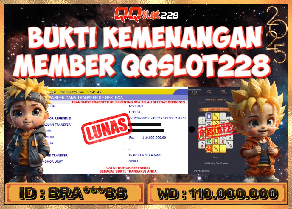 QQSLOT228 JACKPOT  Rp 110.000.000 - LUNAS!!!