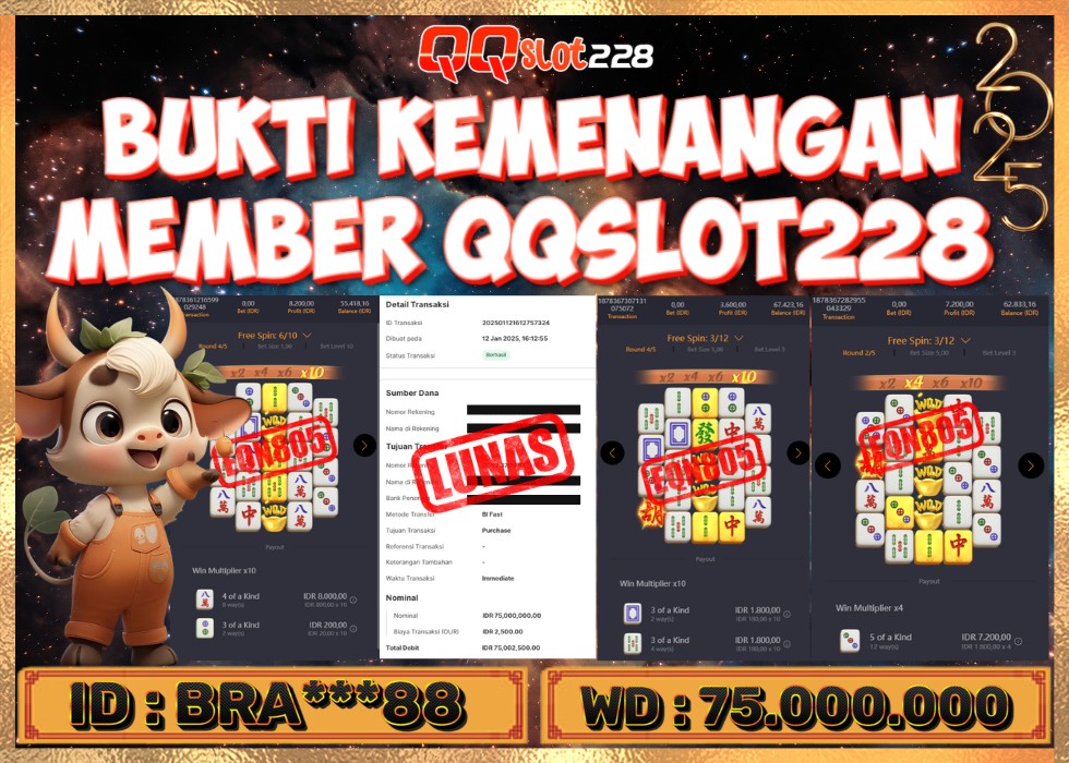 QQSLOT228 JACKPOT  Rp 75.000.000 - LUNAS!!!