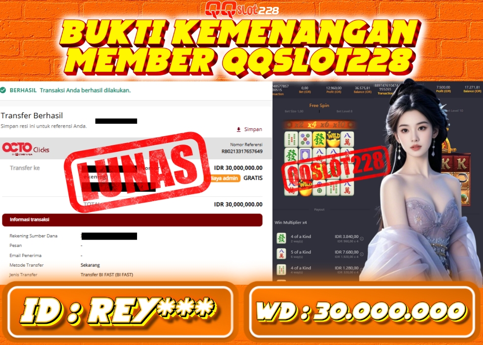 QQSLOT228 JACKPOT  Rp 30.000.000 - LUNAS!!!