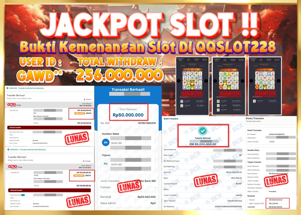 QQSLOT228 JACKPOT  Rp 256.000.000 - LUNAS!!!