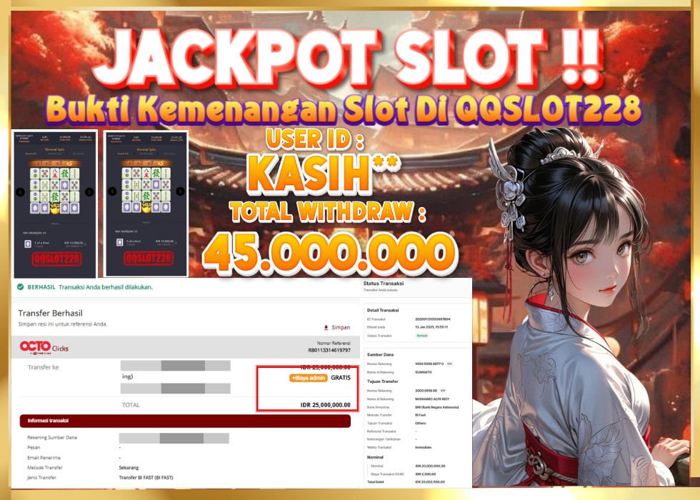 QQSLOT228 JACKPOT  Rp 45.000.000 - LUNAS!!!