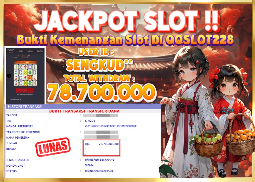 QQSLOT228 JACKPOT  Rp 78.700.000 - LUNAS!!!