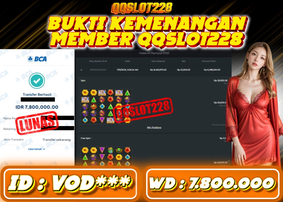 QQSLOT228 JACKPOT  Rp 7.800.000 - LUNAS!!!