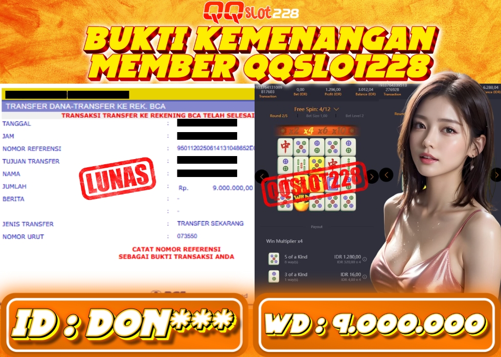 QQSLOT228 JACKPOT  Rp 9.000.000 - LUNAS!!!