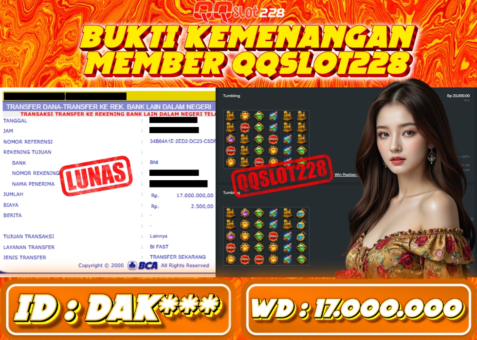 QQSLOT228 JACKPOT  Rp 17.000.000 - LUNAS!!!