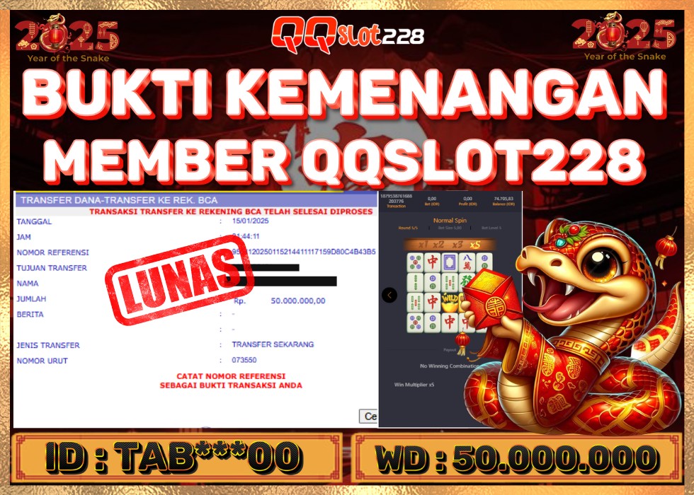 QQSLOT228 JACKPOT  Rp 50.000.000 - LUNAS!!!