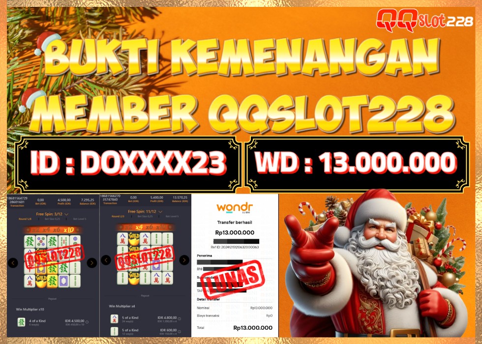 QQSLOT228 JACKPOT  Rp 13.000.000 - LUNAS!!!