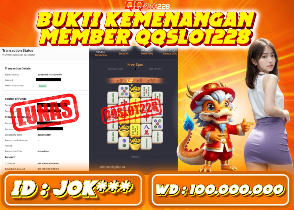 QQSLOT228 JACKPOT  Rp 100.000.000 - LUNAS!!!