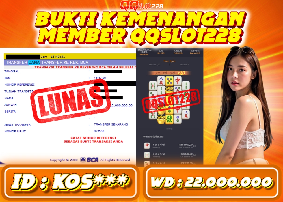 QQSLOT228 JACKPOT  Rp 22.000.000 - LUNAS!!!