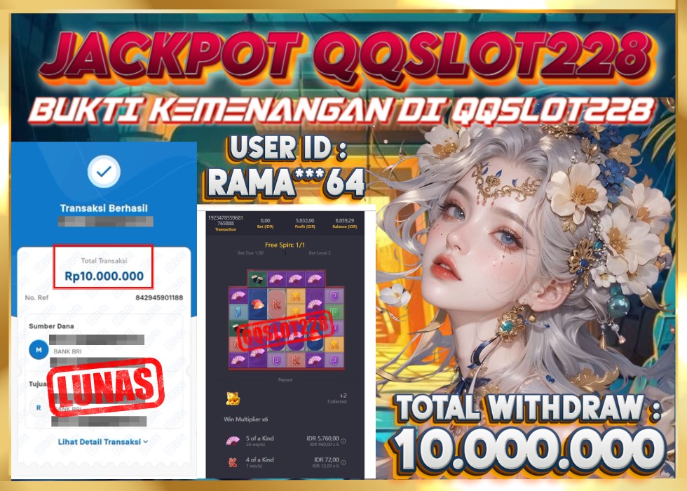 QQSLOT228 JACKPOT  Rp 10.000.000 - LUNAS!!!