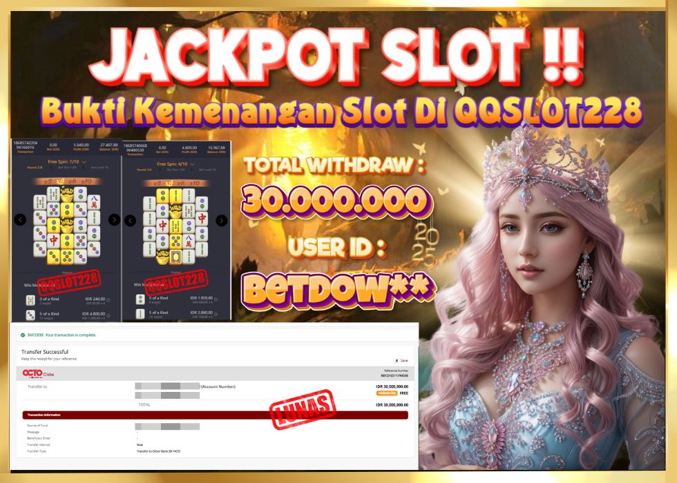 QQSLOT228 JACKPOT  Rp 30.000.000 - LUNAS!!!