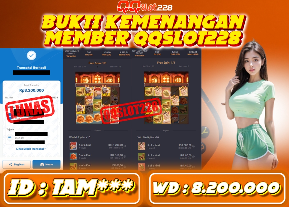 QQSLOT228 JACKPOT  Rp 8.200.000 - LUNAS!!!