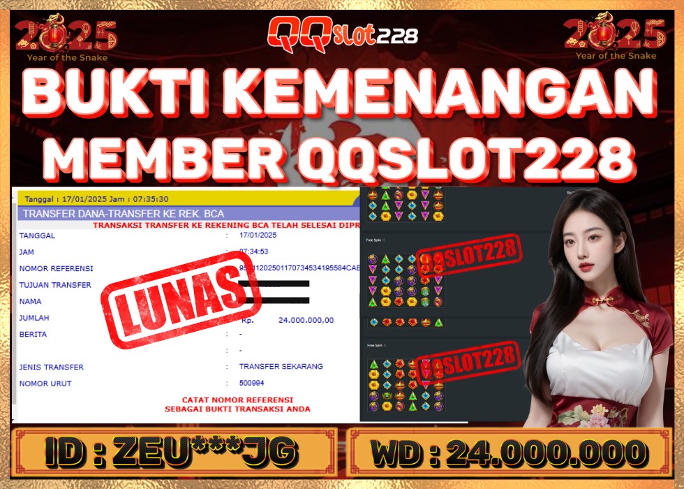 QQSLOT228 JACKPOT  Rp 24.000.000 - LUNAS!!!