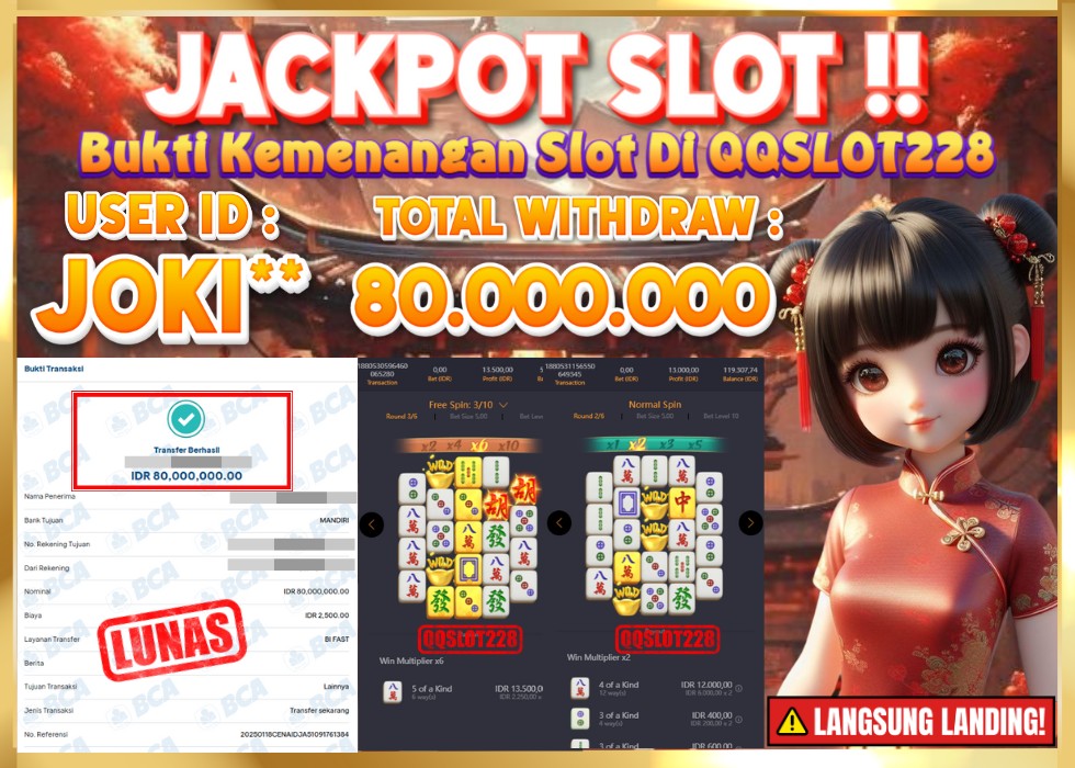 QQSLOT228 JACKPOT  Rp 80.000.000 - LUNAS!!!