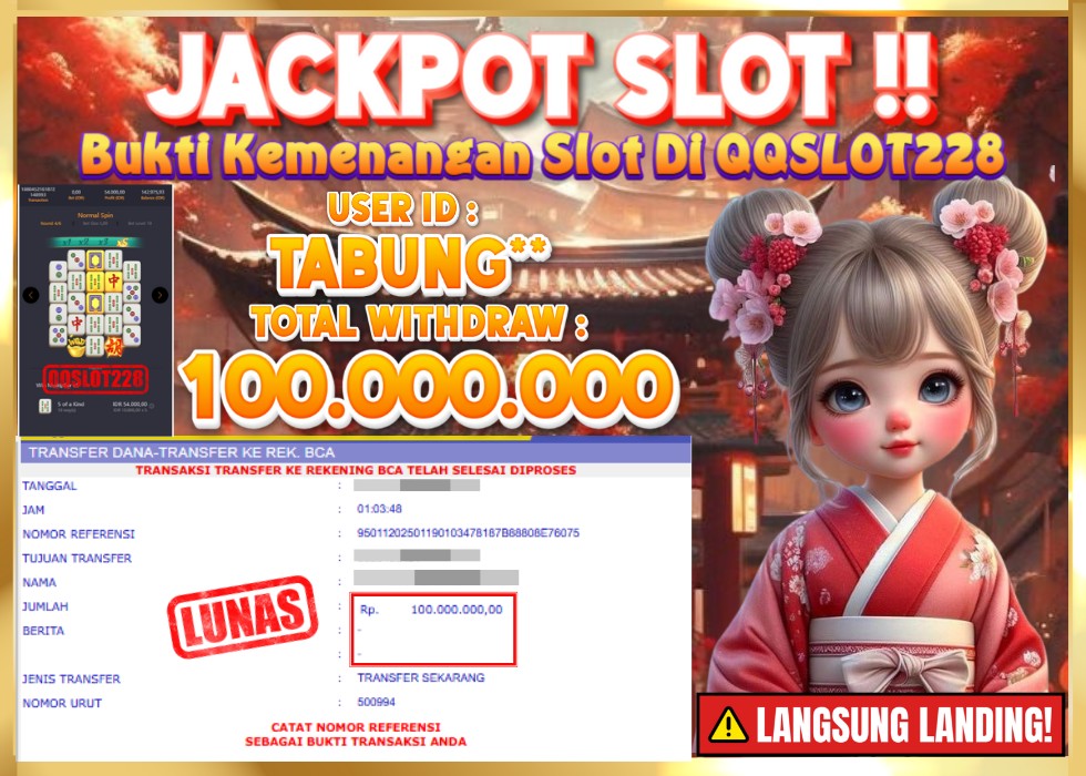 QQSLOT228 JACKPOT  Rp 100.000.000 - LUNAS!!!