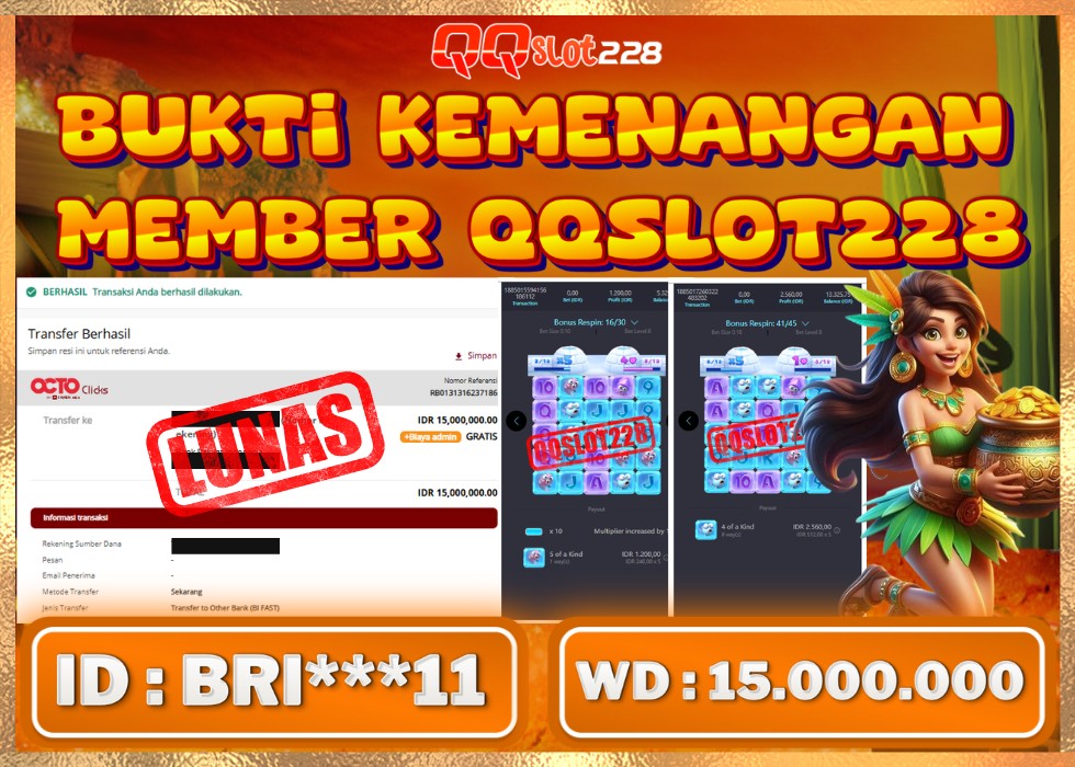 QQSLOT228 JACKPOT  Rp 15.000.000 - LUNAS!!!
