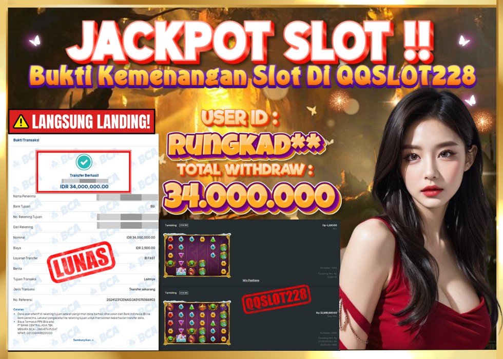 QQSLOT228 JACKPOT  Rp 34.000.000 - LUNAS!!!