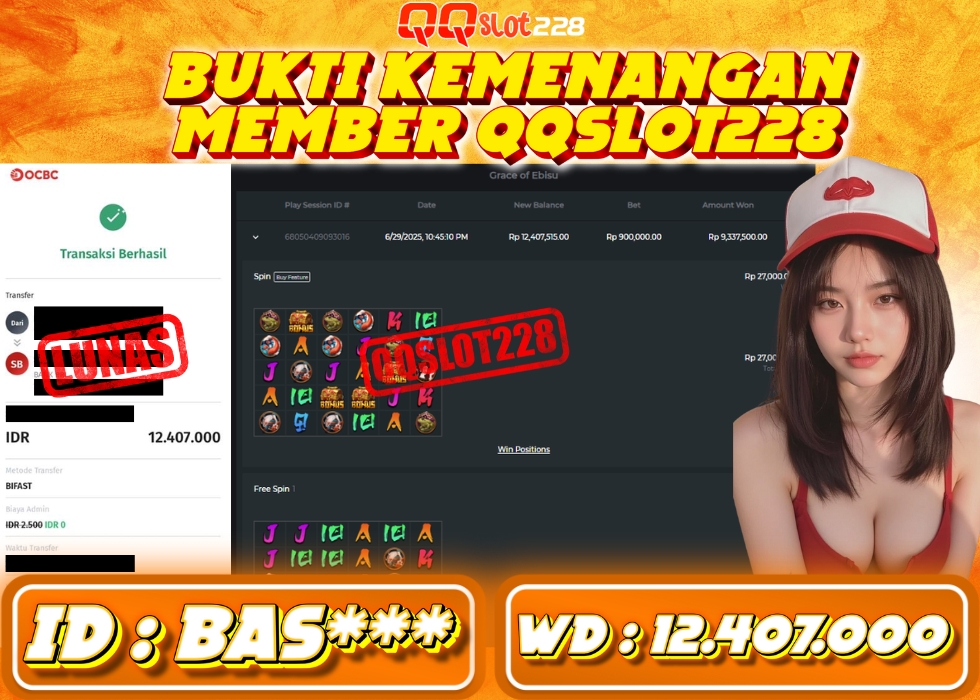 QQSLOT228 JACKPOT  Rp 12.407.000 - LUNAS!!!