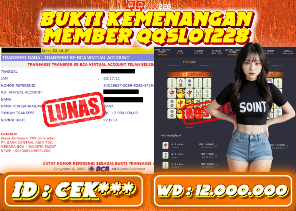 QQSLOT228 JACKPOT  Rp 12.000.000 - LUNAS!!!