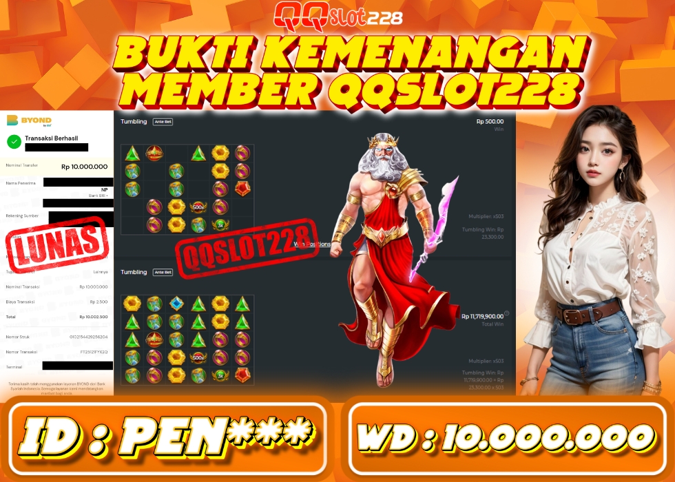 QQSLOT228 JACKPOT  Rp 10.000.000 - LUNAS!!!