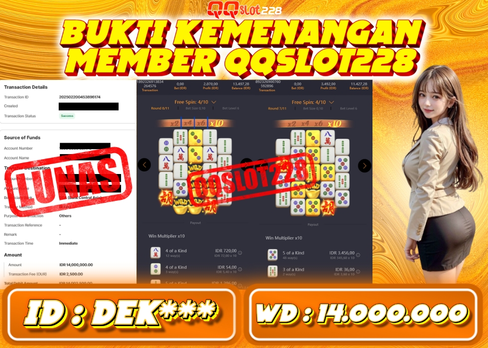 QQSLOT228 JACKPOT  Rp 14.000.000 - LUNAS!!!