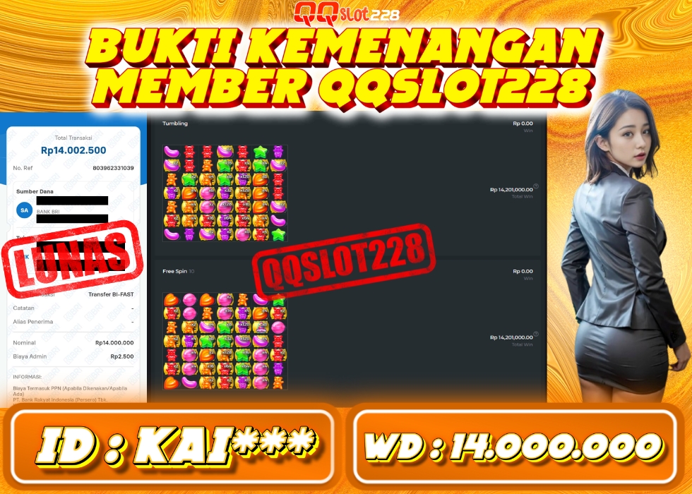 QQSLOT228 JACKPOT  Rp 14.000.000 - LUNAS!!!