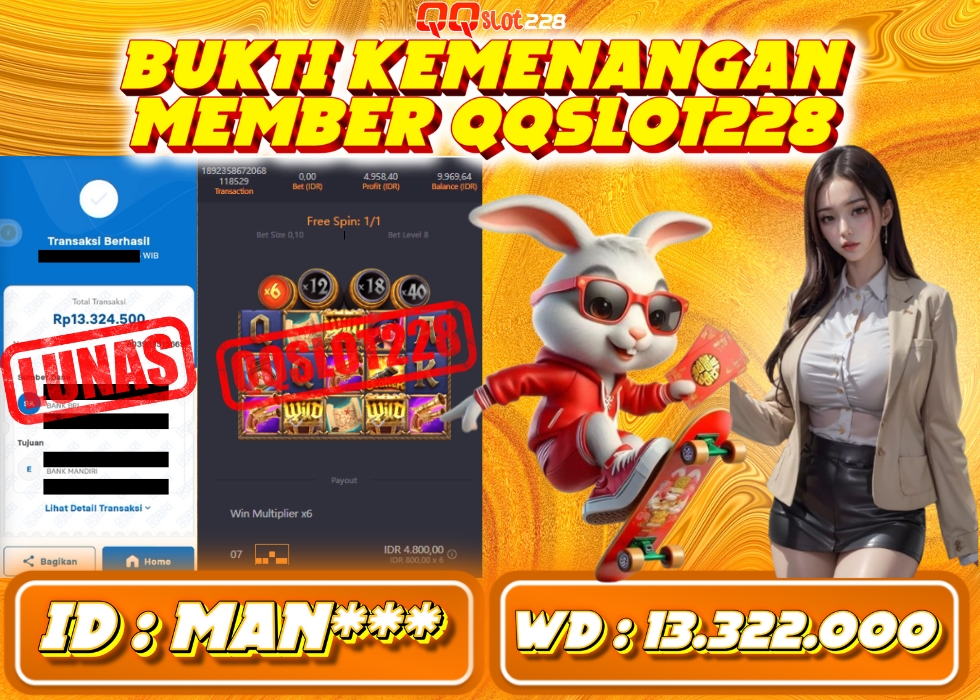 QQSLOT228 JACKPOT  Rp 13.322.000 - LUNAS!!!