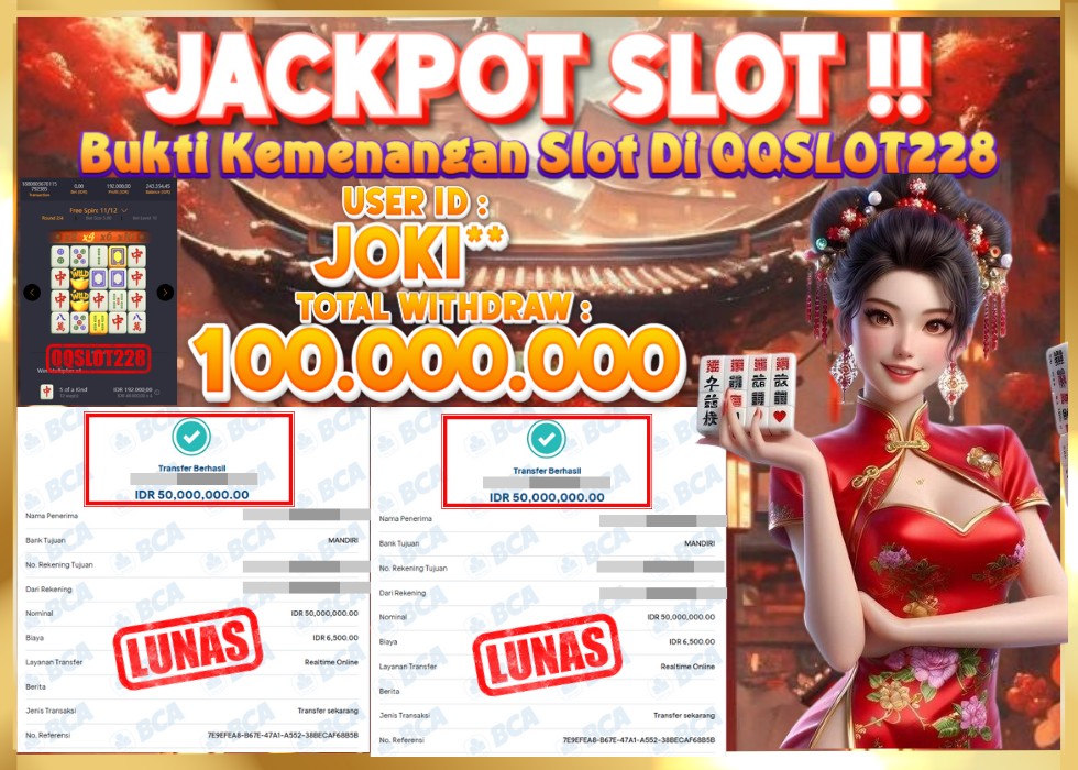 QQSLOT228 JACKPOT  Rp 100.000.000 - LUNAS!!!
