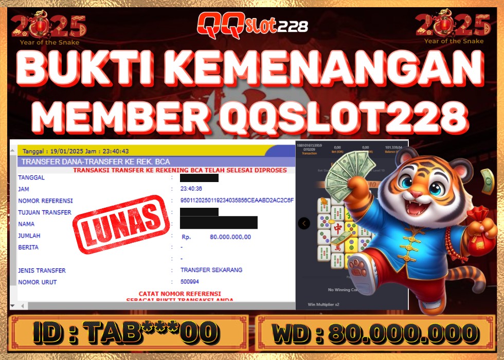 QQSLOT228 JACKPOT  Rp 80.000.000 - LUNAS!!!