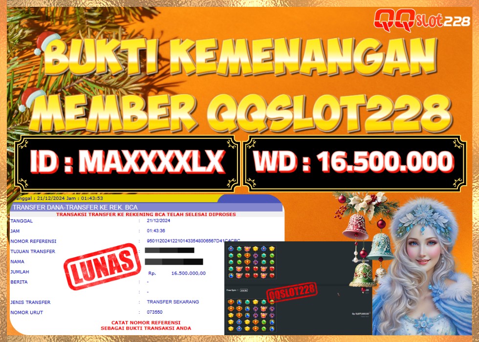 QQSLOT228 JACKPOT  Rp 16.500.000 - LUNAS!!!