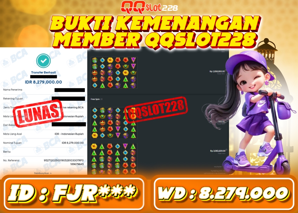 QQSLOT228 JACKPOT  Rp 8.279.000 - LUNAS!!!