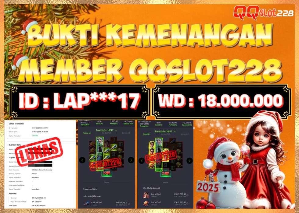 QQSLOT228 JACKPOT  Rp 18.000.000 - LUNAS!!!