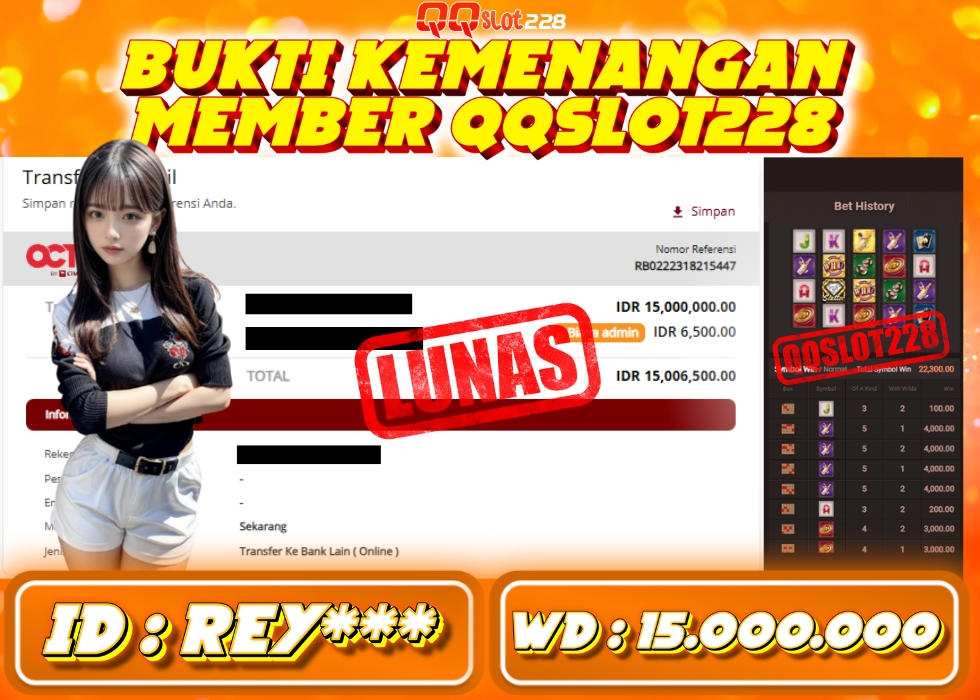QQSLOT228 JACKPOT  Rp 15.000.000 - LUNAS!!!