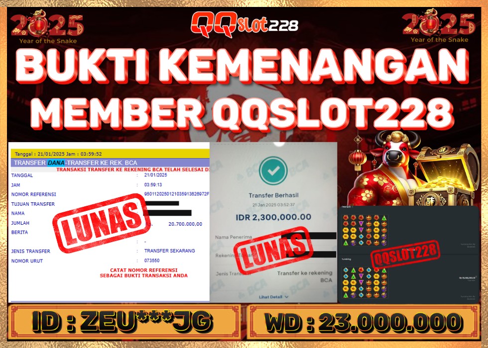 QQSLOT228 JACKPOT  Rp 23.000.000 - LUNAS!!!