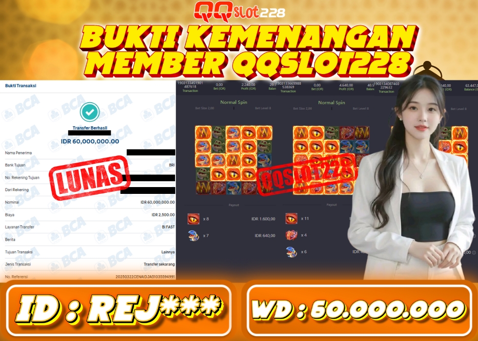 QQSLOT228 JACKPOT  Rp 60.000.000 - LUNAS!!!