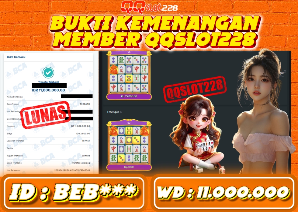 QQSLOT228 JACKPOT  Rp 11.000.000 - LUNAS!!!