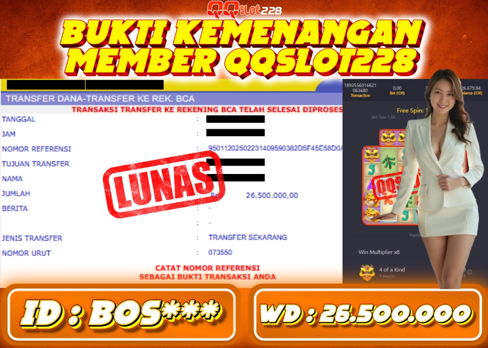 QQSLOT228 JACKPOT  Rp 26.500.000 - LUNAS!!!
